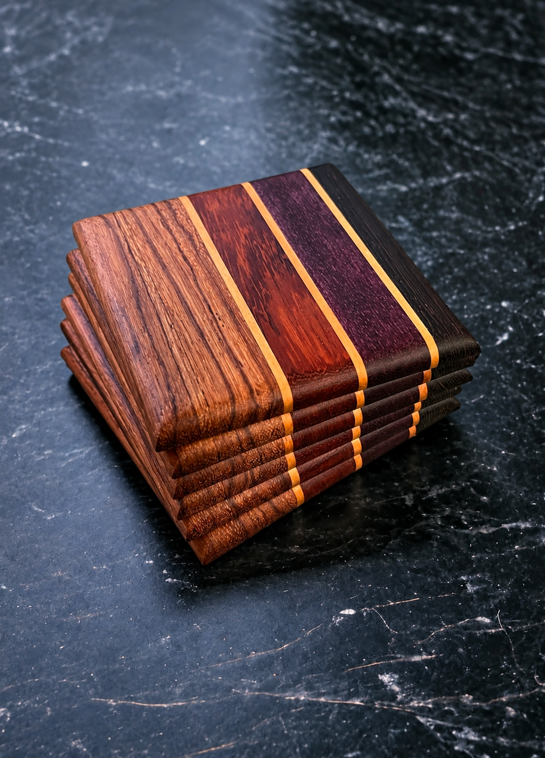 Hardwood Coaster Set